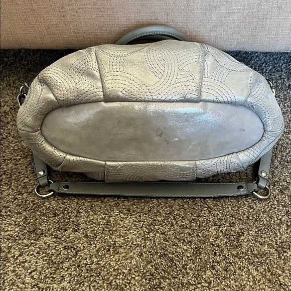 Coach Gray Metallic handbag - Picture 2 of 7